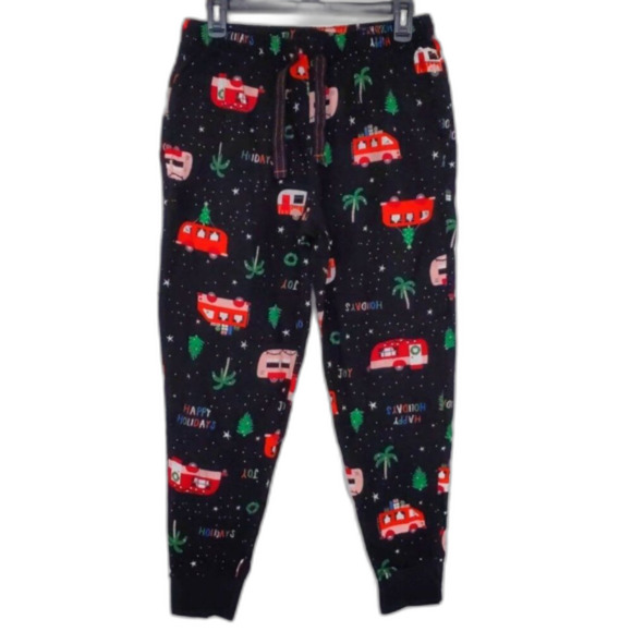 Old Navy Other - NEW Men's Old Navy Holiday Christmas Campers Cotton Pajama Pants Black Red XS